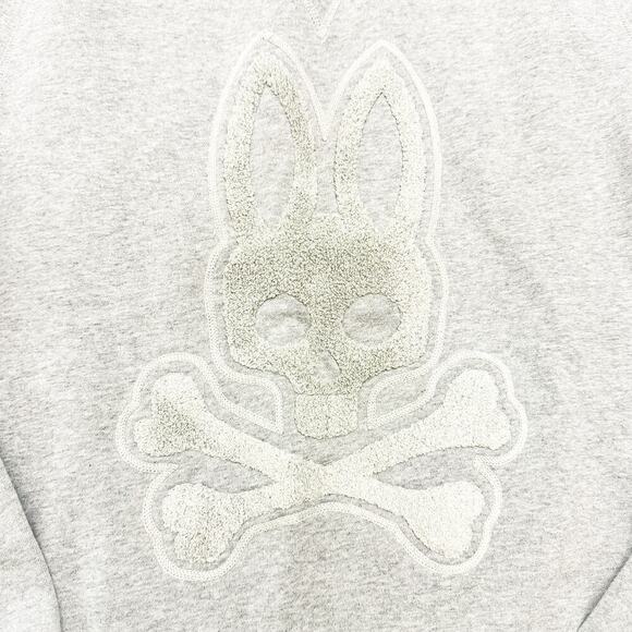Psycho Bunny Crewneck Gray Sweatshirt Top B6S787B1FL Size XS MINT - Picture 4 of 7